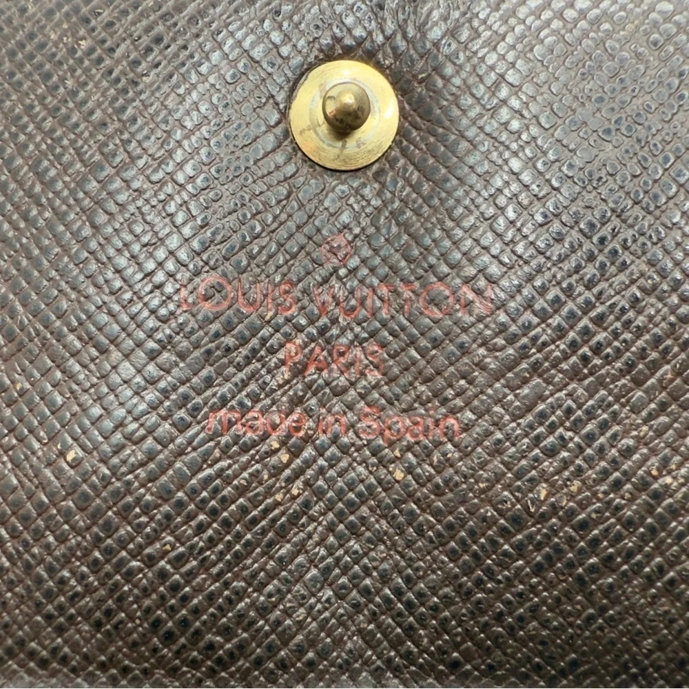 Louis Vuitton Portefeuille Sarah Damier Wallet Ebene Brown | Women’s | Used |